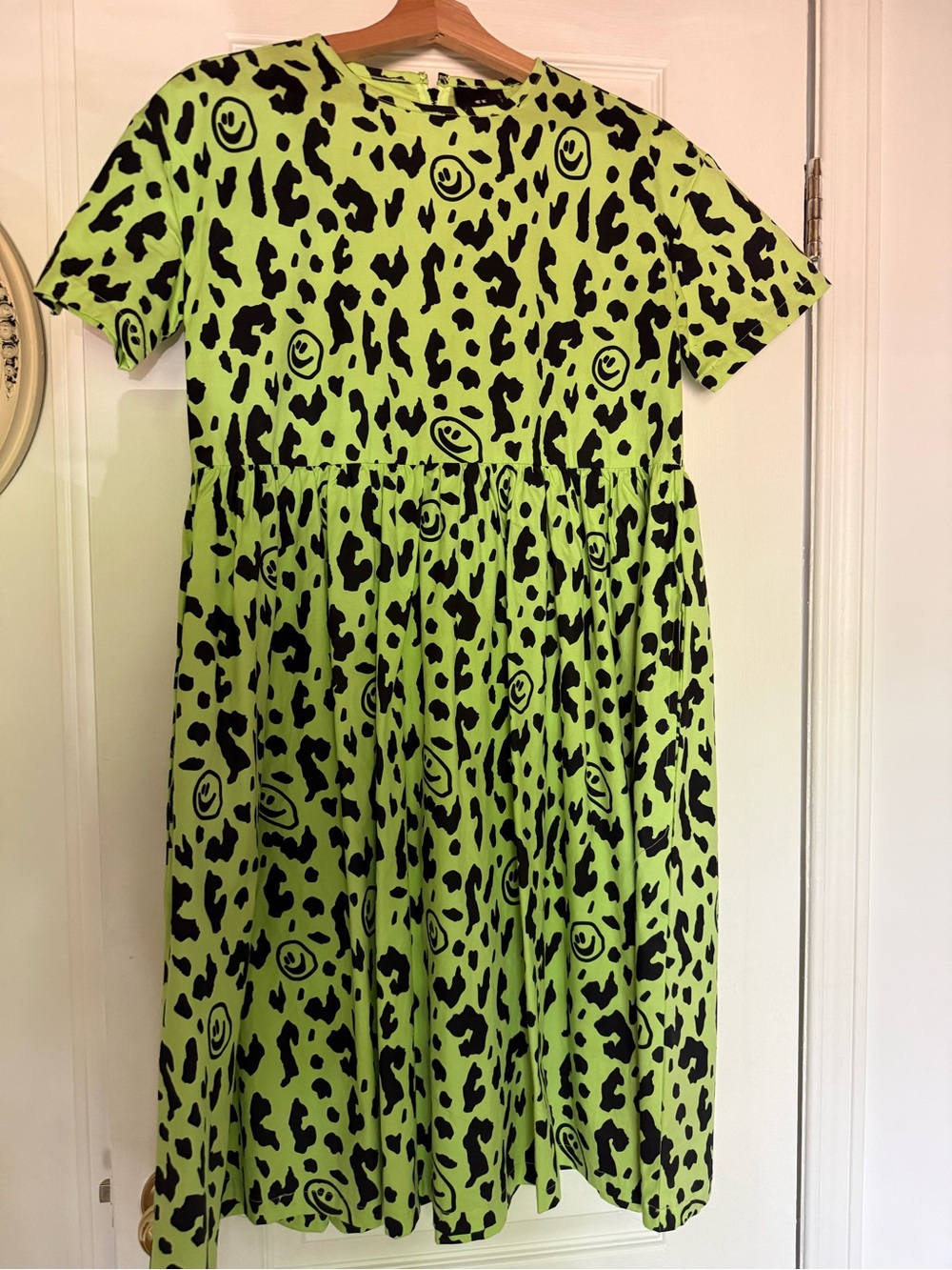 Lazy Oaf Neon Green Leopard Midi Dress - Picture 2 of 5